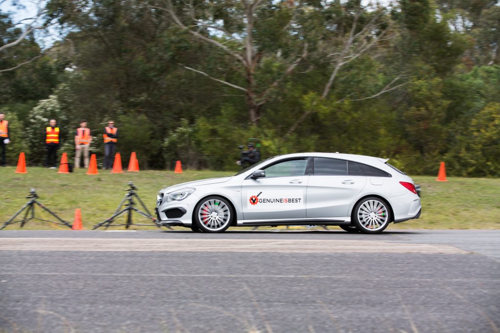 High-speed cameras were used to record the moment of impact.